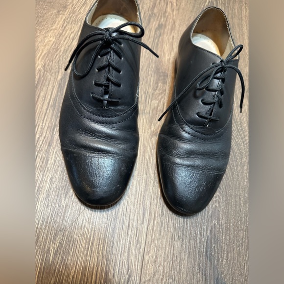 Vintage Men ballroom fine dance shoes leather shoe lace size 7 with shoe bag - Picture 6 of 12